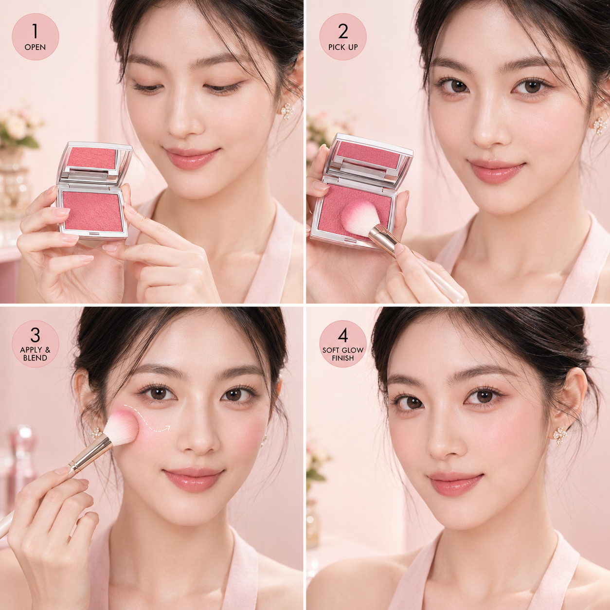 Dior Rosy Glow Blush Compact – Luxury Soft Pink Cheek Powder