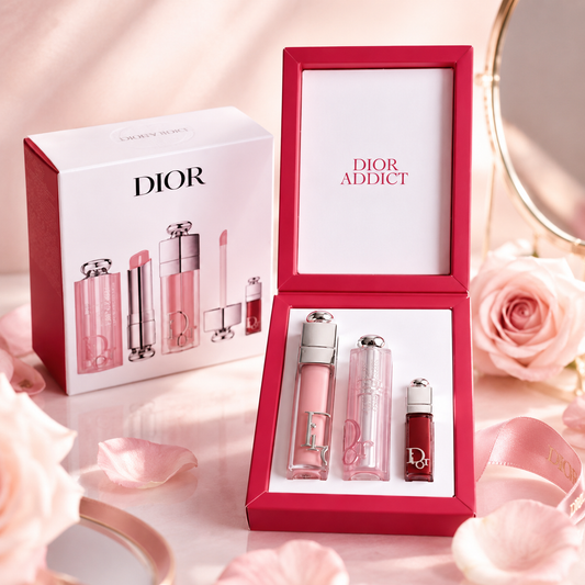 Dior Addict Lip Gift Set – Luxury Rosy Gloss & Lip Glow Kit