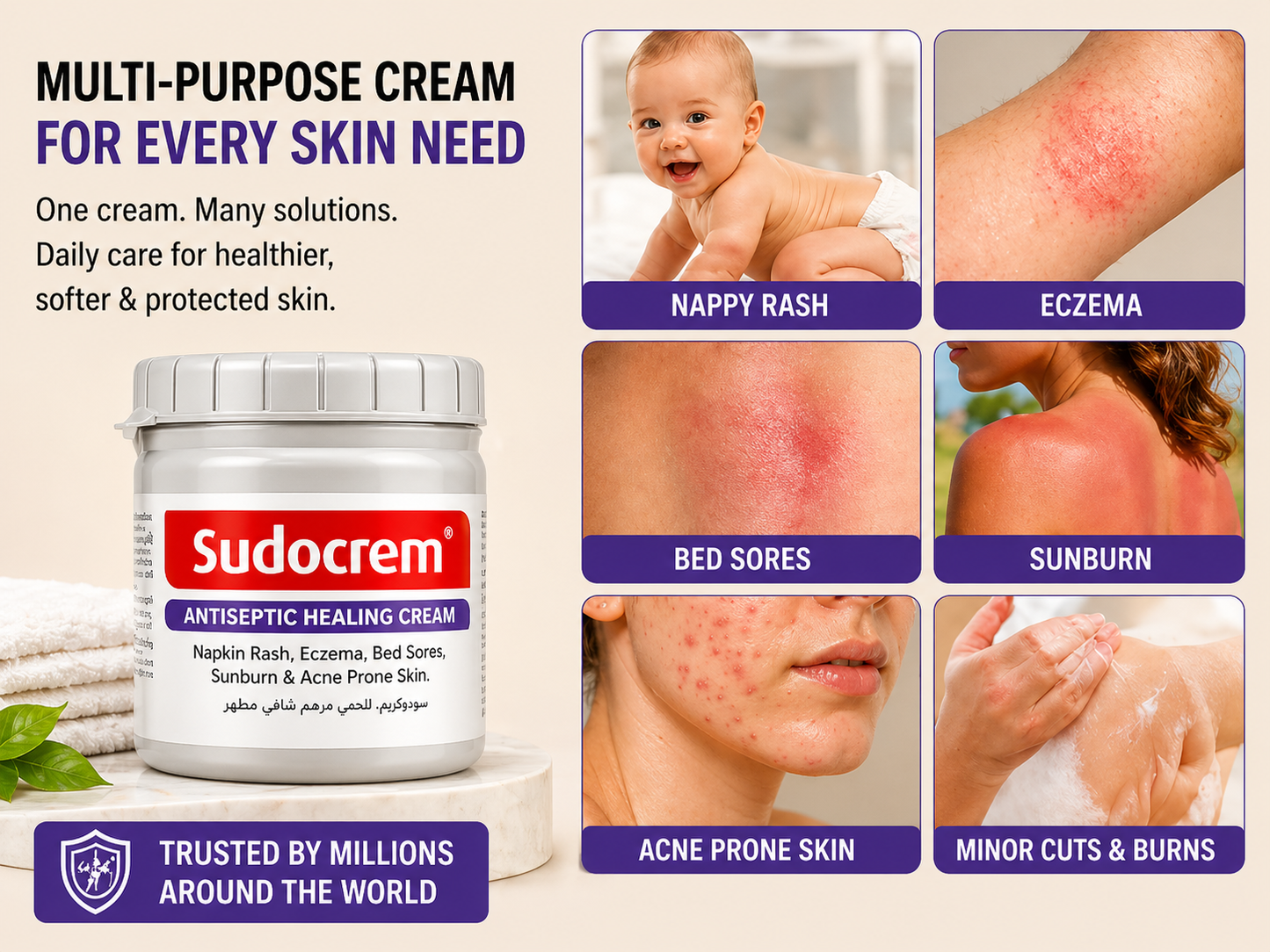 Sudocrem Antiseptic Healing Cream – Soothing Skin Repair Care