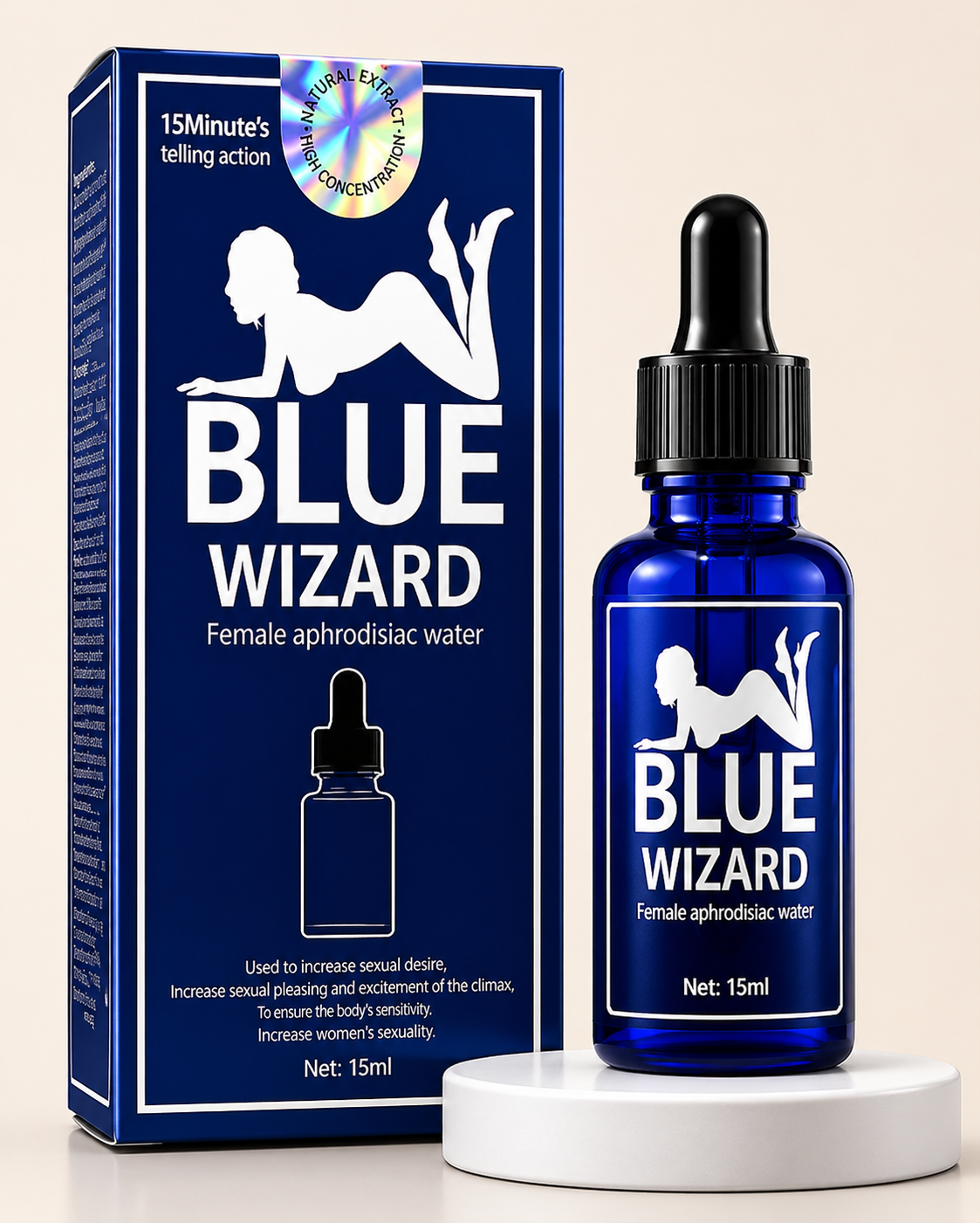 Blue Wizard Women’s Wellness Drops – Premium Liquid Supplement (15ml)