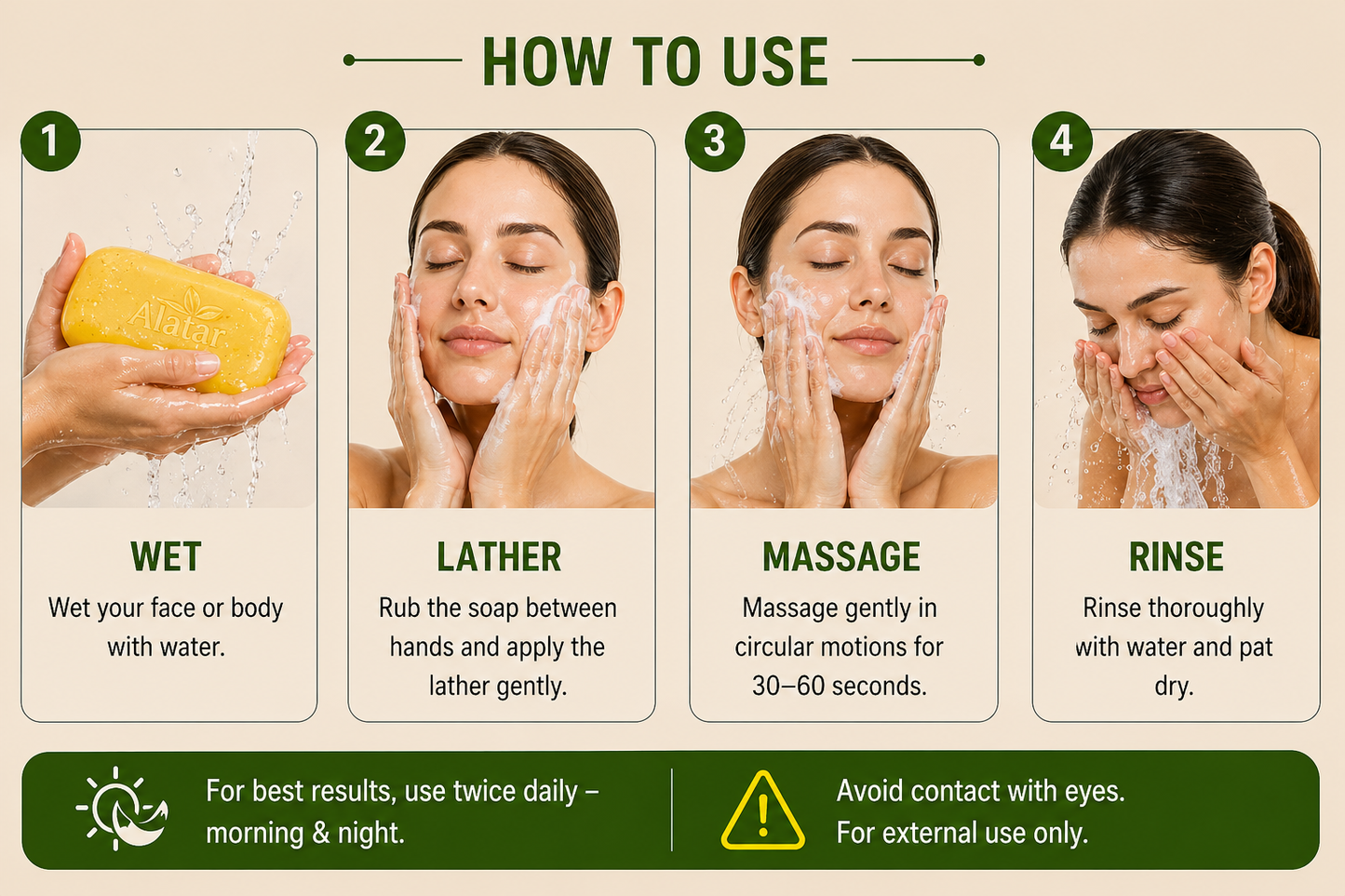 Alatar 10% Sulphur Anti-Acne Soap – Oil Control & Clear Skin