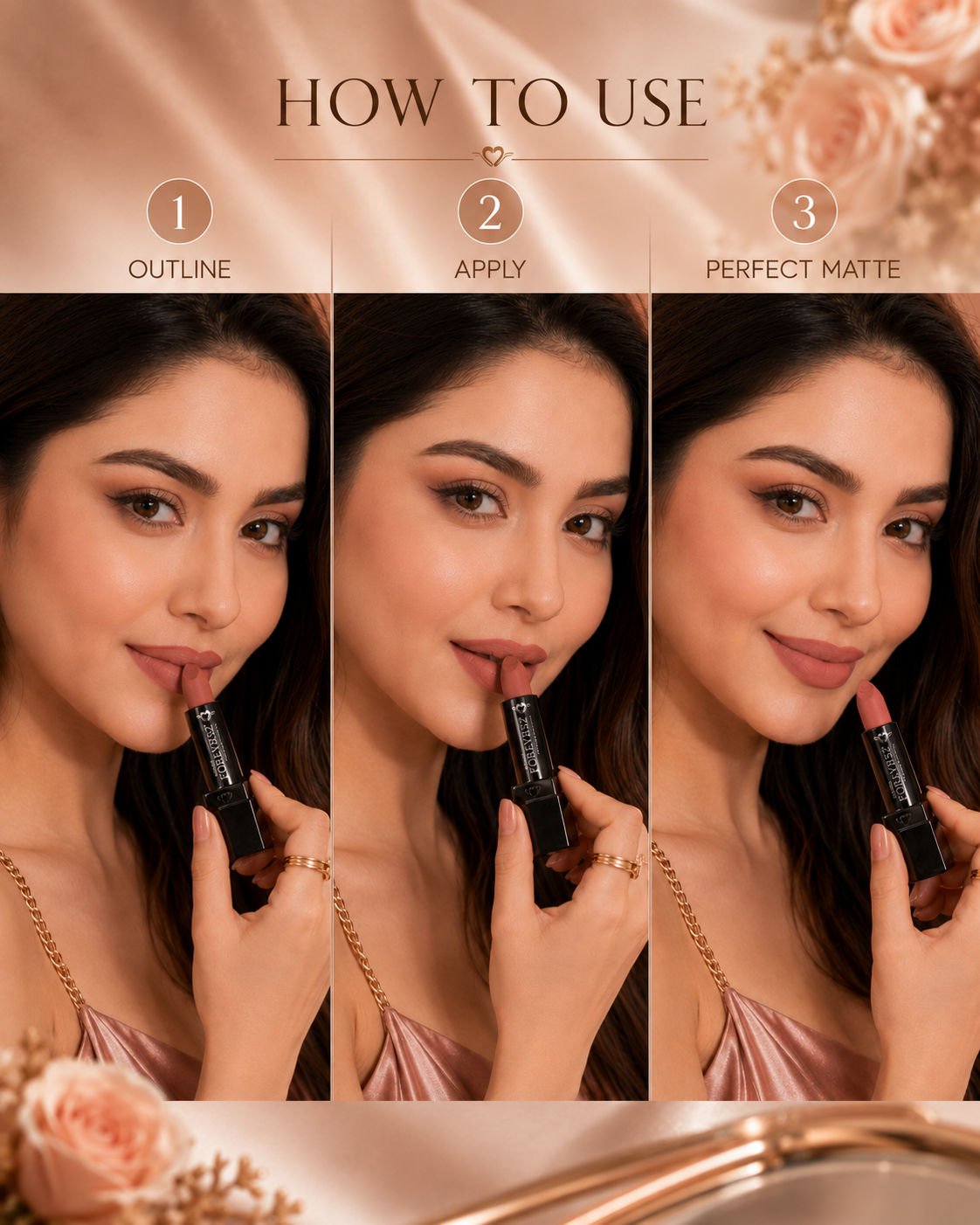 Forever52 Matte Lipstick Collection – Luxury Nude & Bold Shades