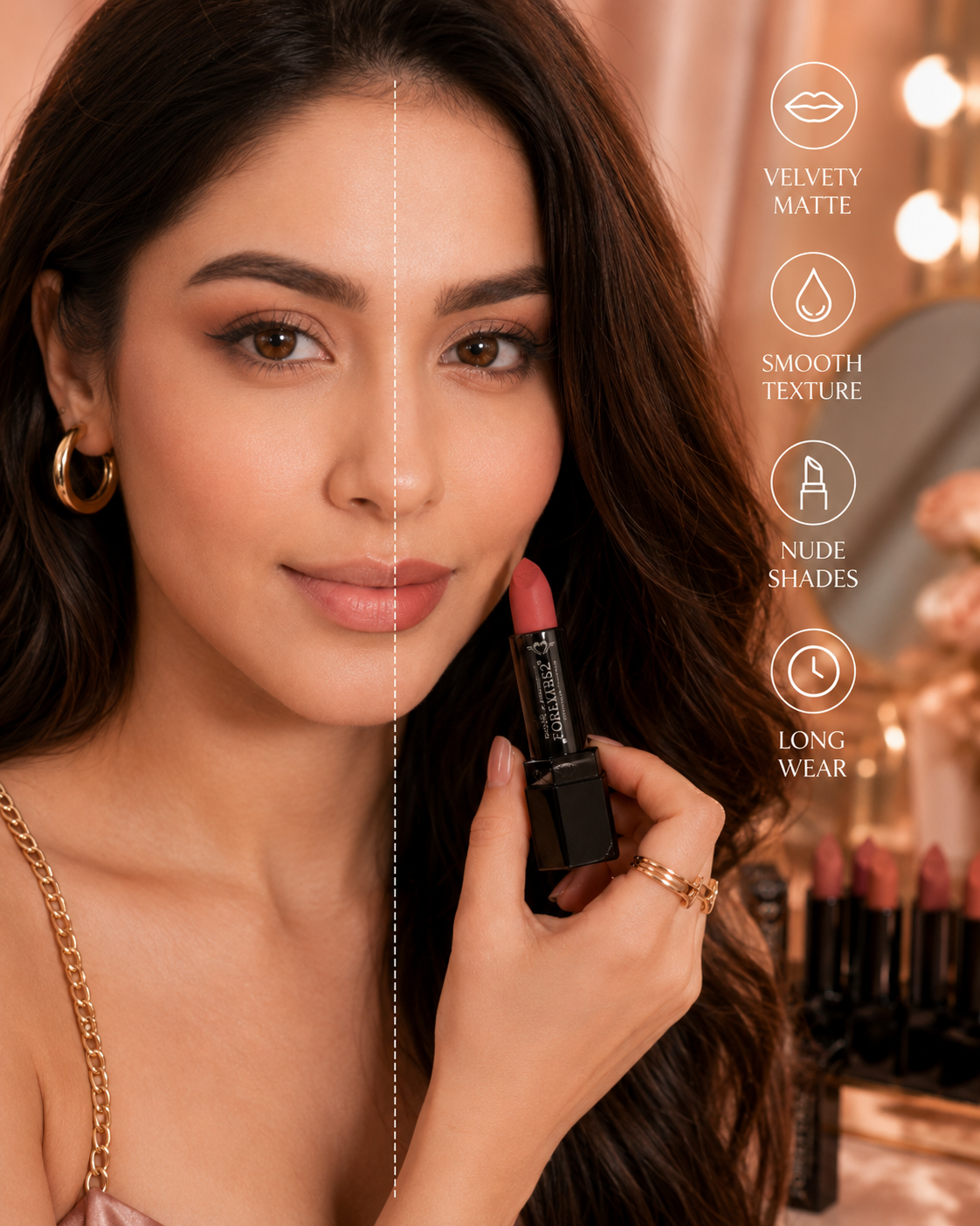 Forever52 Matte Lipstick Collection – Luxury Nude & Bold Shades