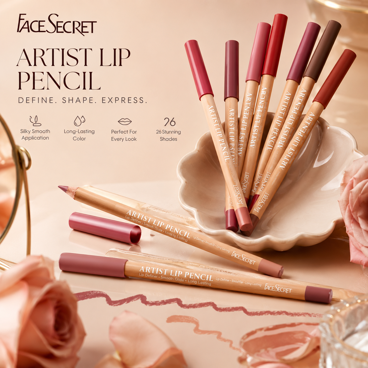 FaceSecret Artist Lip Pencil – 26 Shade Luxury Lip Liner