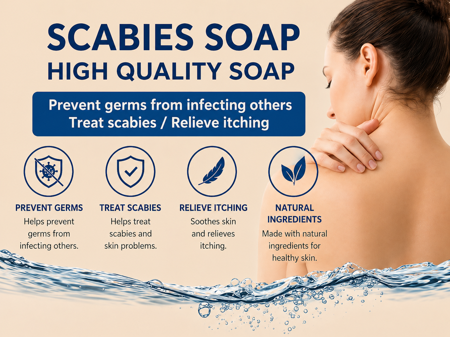AR Scabies Soap Natural Anti-Itch & Skin Relief Bar