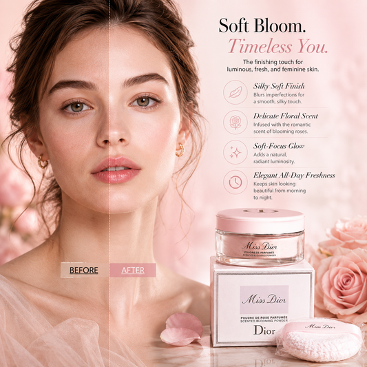 Miss Dior Scented Blooming Powder – Luxury Soft Glow Body Powder