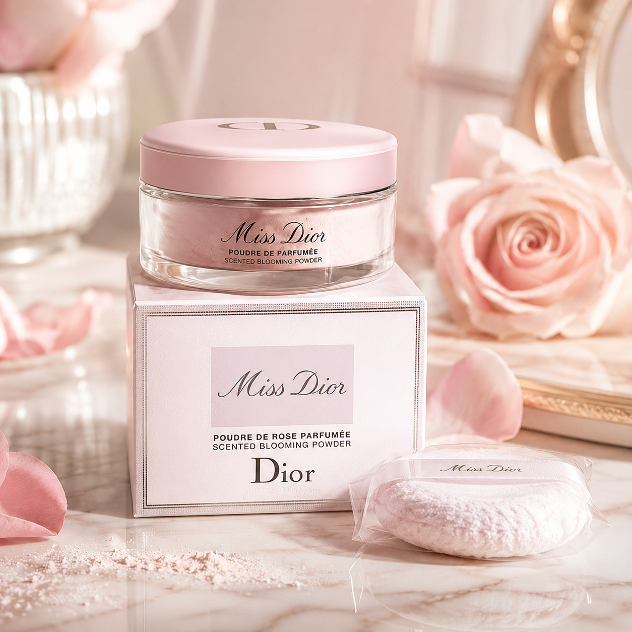 Miss Dior Scented Blooming Powder – Luxury Soft Glow Body Powder