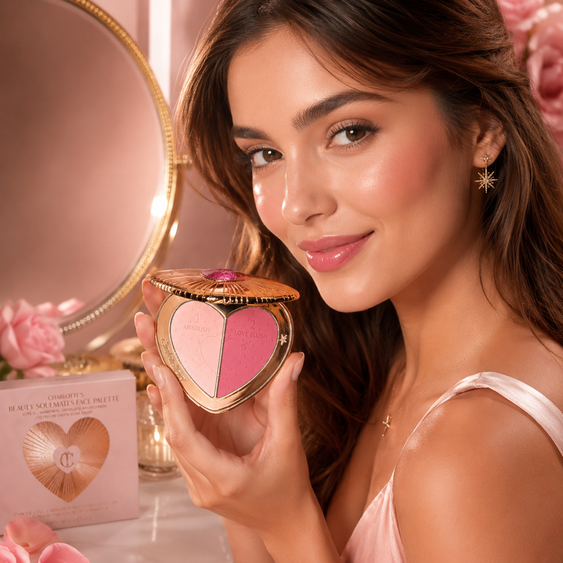 Beauty Soulmates Face Palette – Airbrush Powder & Love Blush