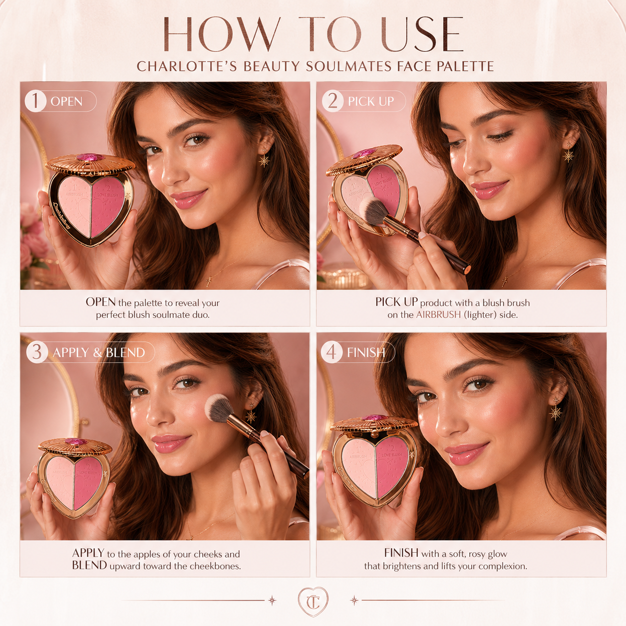 Beauty Soulmates Face Palette – Airbrush Powder & Love Blush
