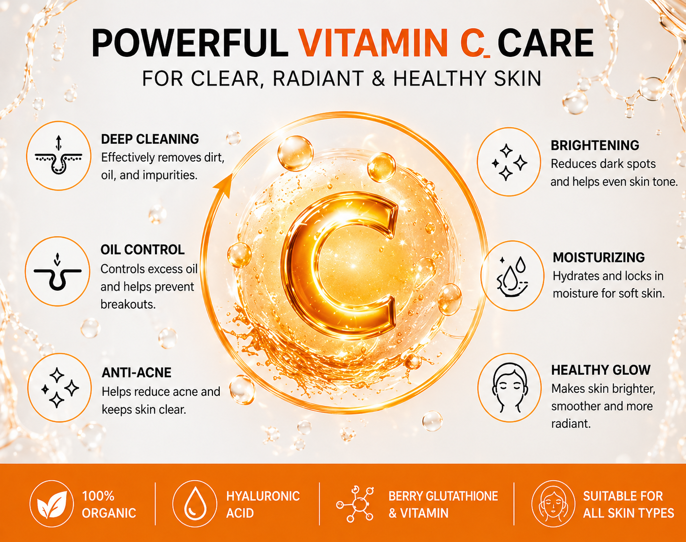 Disaar Vitamin C Facial Wash – Brightening & Oil Control Cleanser