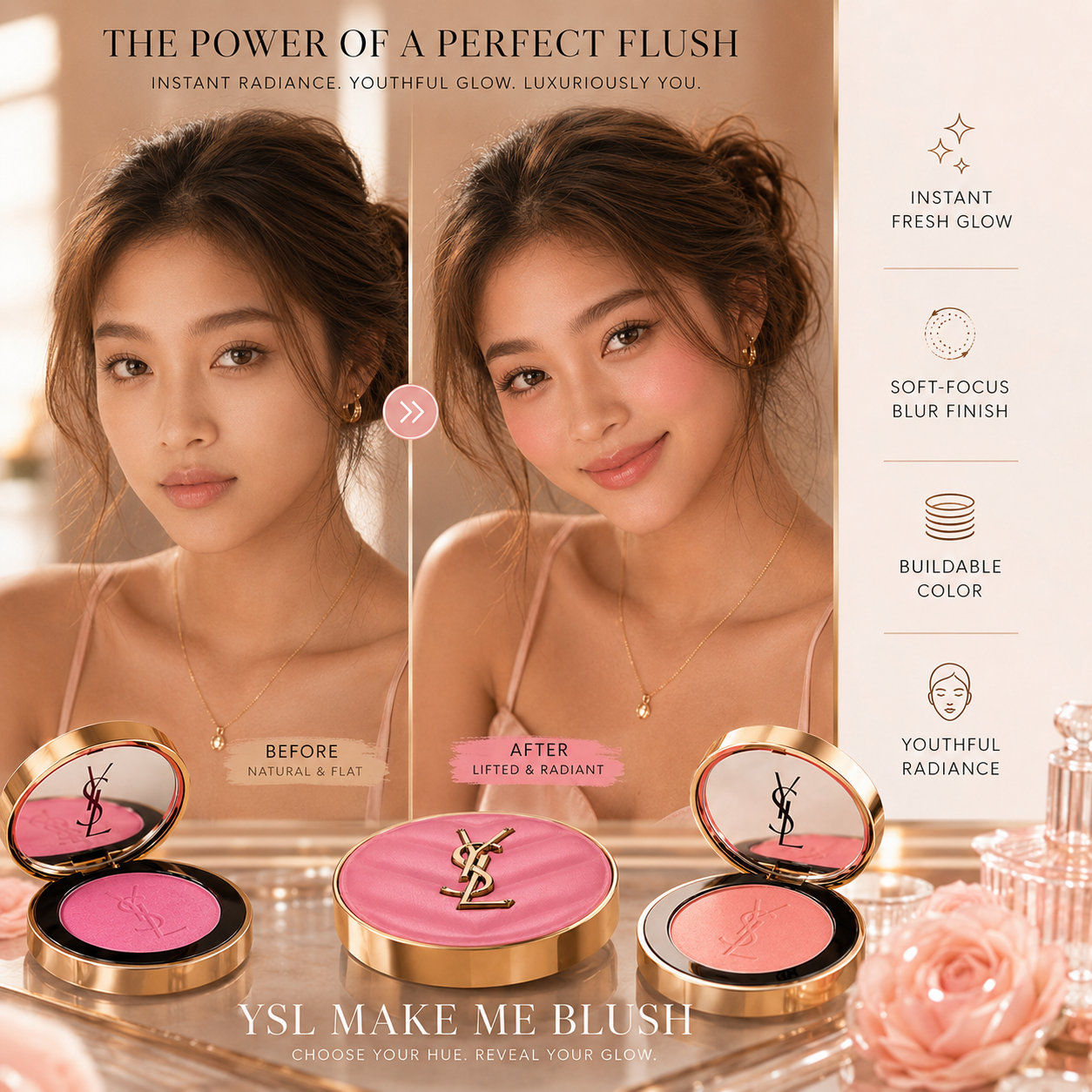 YSL Luxury Blush Compact – Soft Glow Cheek Color