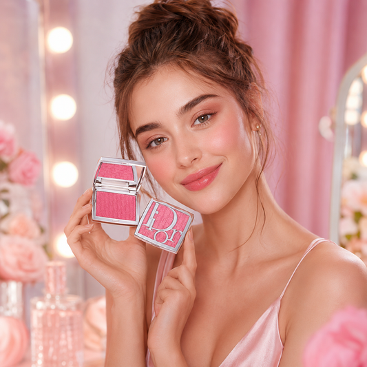 Dior Rosy Glow Blush Compact – Luxury Soft Pink Cheek Powder