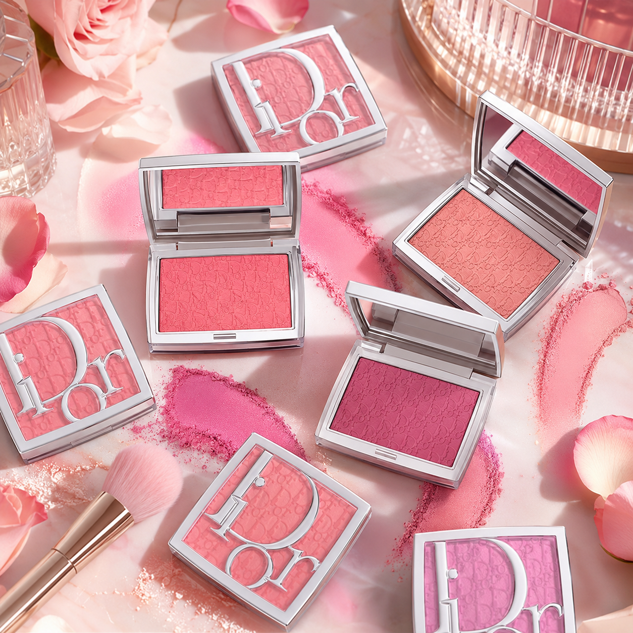 Dior Rosy Glow Blush Compact – Luxury Soft Pink Cheek Powder